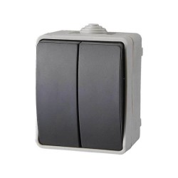 Interrupteur - Aquatop - Double va et vient - IP54 - 2 boutons - Utili