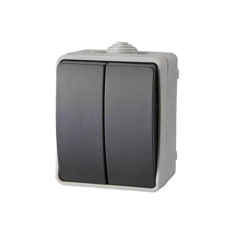 Interrupteur - Aquatop - Double va et vient - IP54 - 2 boutons - Utili Interrupteur - Aquatop - Double va et vient - IP54 - 2 boutons - Utili