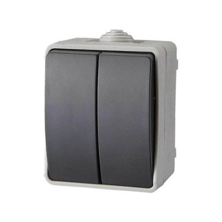 Interrupteur - Aquatop - Double va et vient - IP54 - 2 boutons - Utili
