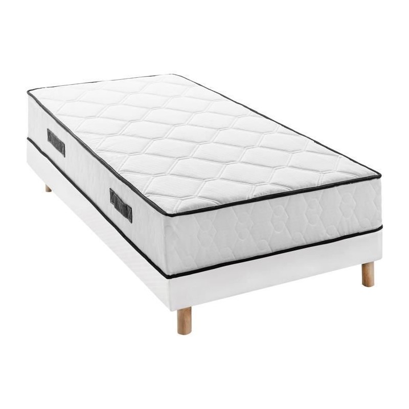 Ensemble matelas sommier 90 x 200 cm Hauteur 27 cm - ressorts ensaché Ensemble matelas sommier 90 x 200 cm Hauteur 27 cm - ressorts ensaché