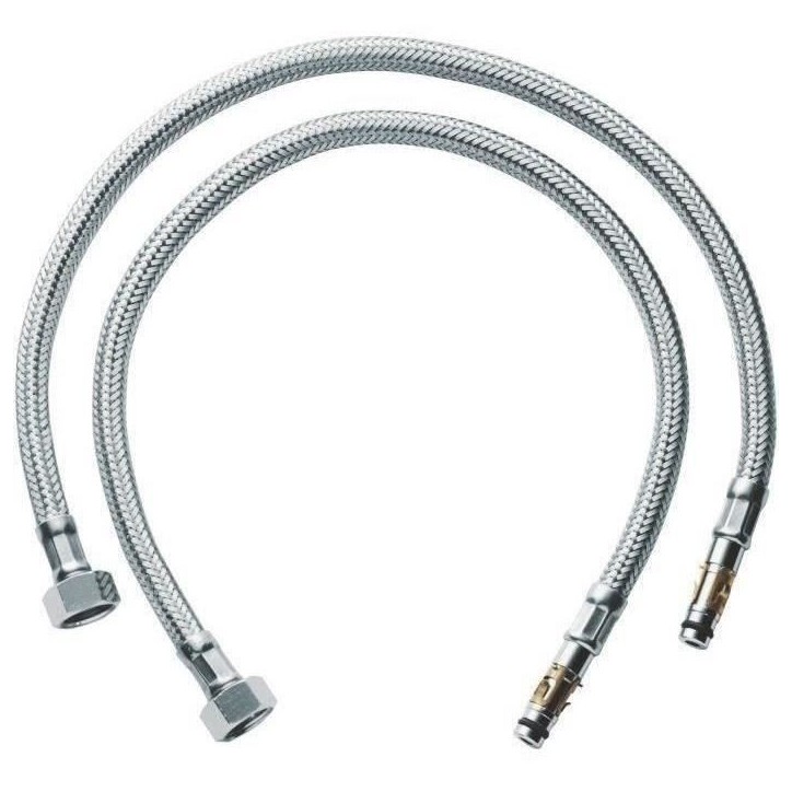 Flexible alimentation annelé - GROHE - 45484000 - Métal - 5 ans de garantie - pieces - paire de robinet
