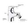 Mitigeur monocommande bidet - GROHE - Start Flow - Hauteur sous bec 46