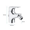 Mitigeur monocommande bidet - GROHE - Start Flow - Hauteur sous bec 46