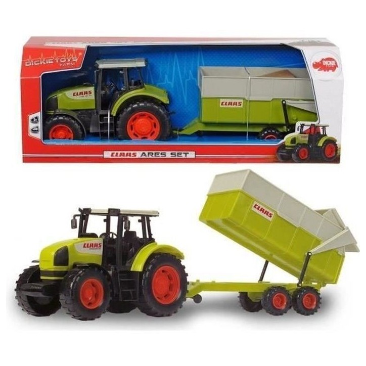 Tracteur avec remorque CLAAS - DICKIE TOYS - 57cm - roues libres Tracteur avec remorque CLAAS - DICKIE TOYS - 57cm - roues libres