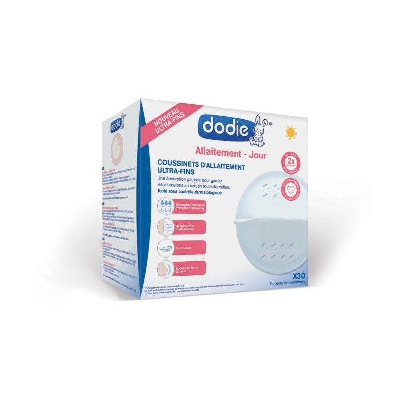 Dodie Allaitement Coussinets d'Allaitement Ultra-Fins Jour 30 unités Dodie Allaitement Coussinets d'Allaitement Ultra-Fins Jour 30 unités