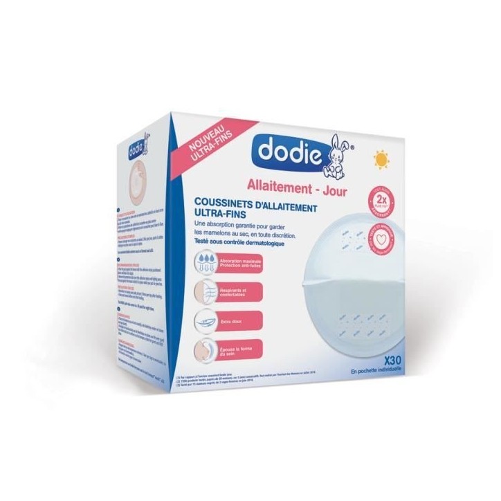 Dodie Allaitement Coussinets d'Allaitement Ultra-Fins Jour 30 unités Dodie Allaitement Coussinets d'Allaitement Ultra-Fins Jour 30 unités