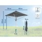Séchoir parapluie Leifheit LinoProtect 400 82100, étendoir a linge parapluie avec toit étanche et douille, 40m d'étendage, g