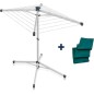 Séchoir parapluie Leifheit 140 LinoPop-Up 82500, étendoir intérieur et extérieur avec 14m d'étendage, transport et rangemen