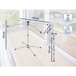 Séchoir parapluie Leifheit 140 LinoPop-Up 82500, étendoir intérieur