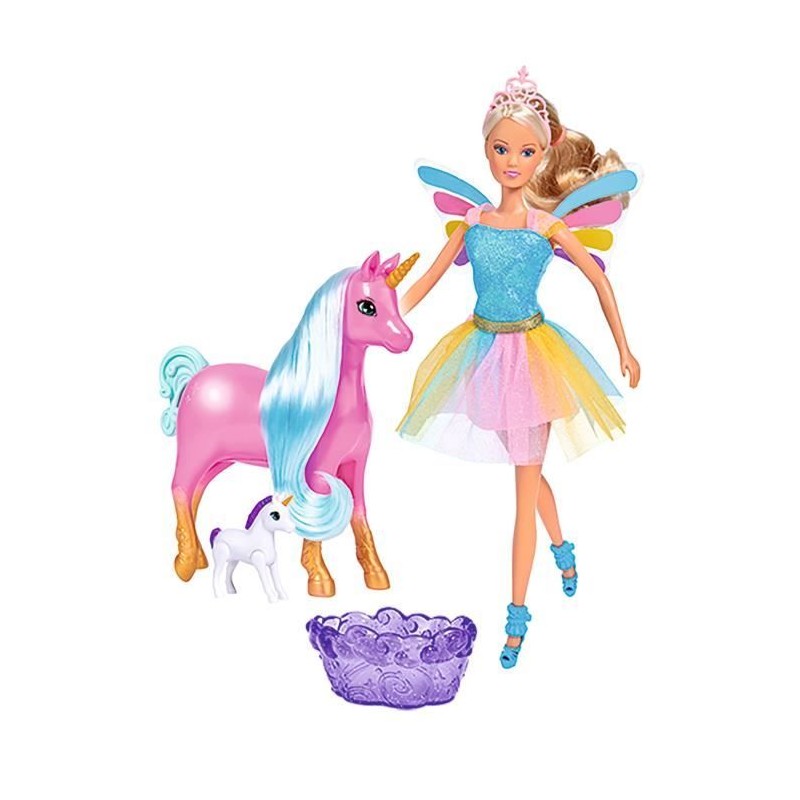 Poupée Steffi Love Fée 29 cm + Licorne enceinte Poupée Steffi Love Fée 29 cm + Licorne enceinte
