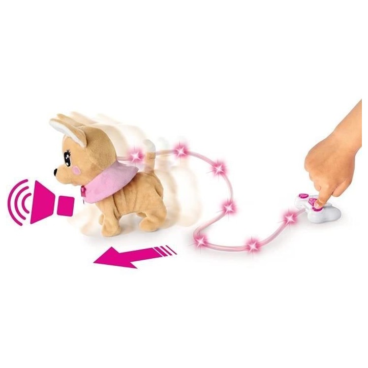 Peluche Chihuahua Chi Chi Love Loomy - 20 cm - Peluche filoguidée - Piles incluses Peluche Chihuahua Chi Chi Love Loomy - 20 cm - Peluche filoguidée - Piles incluses