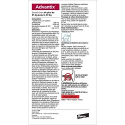 Advantix Chien Solution Antiparasitaire Grande Race 25 a 40kg 4 pipett