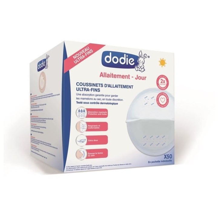 Dodie Allaitement Coussinets d'Allaitement Ultra-Fins Jour 50 unités Dodie Allaitement Coussinets d'Allaitement Ultra-Fins Jour 50 unités