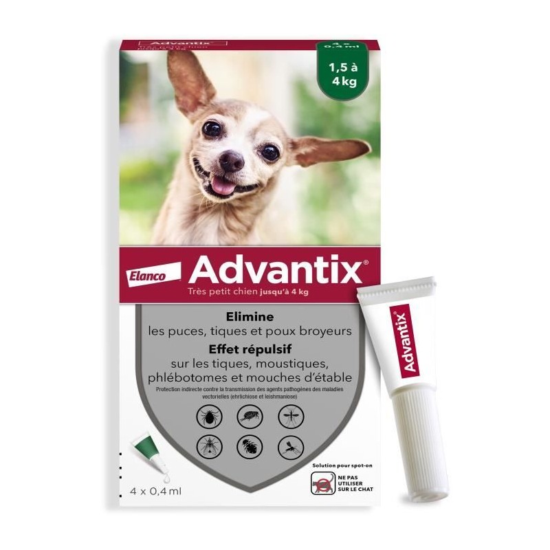 Advantix Chien Solution Antiparasitaire Puces Tiques Répulsif Mouches Advantix Chien Solution Antiparasitaire Puces Tiques Répulsif Mouches