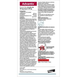 ADVANTIX Chien Solution Antiparasitaire Grande Race 25 a 40kg 6 pipett