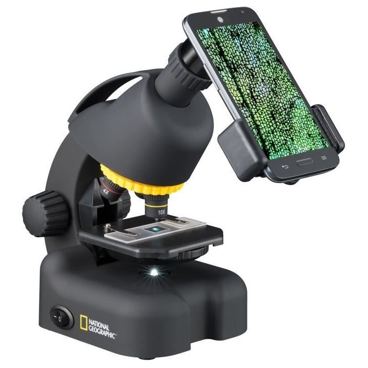 Microscope enfant - National Geographic - 40-640x - avec Adaptateur pour Smartphone
