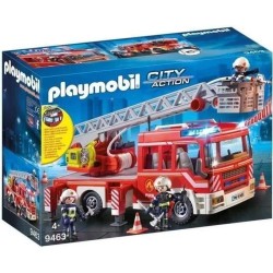 PLAYMOBIL 9463 Camion de pompiers, Avec échelle pivotante, City Actio