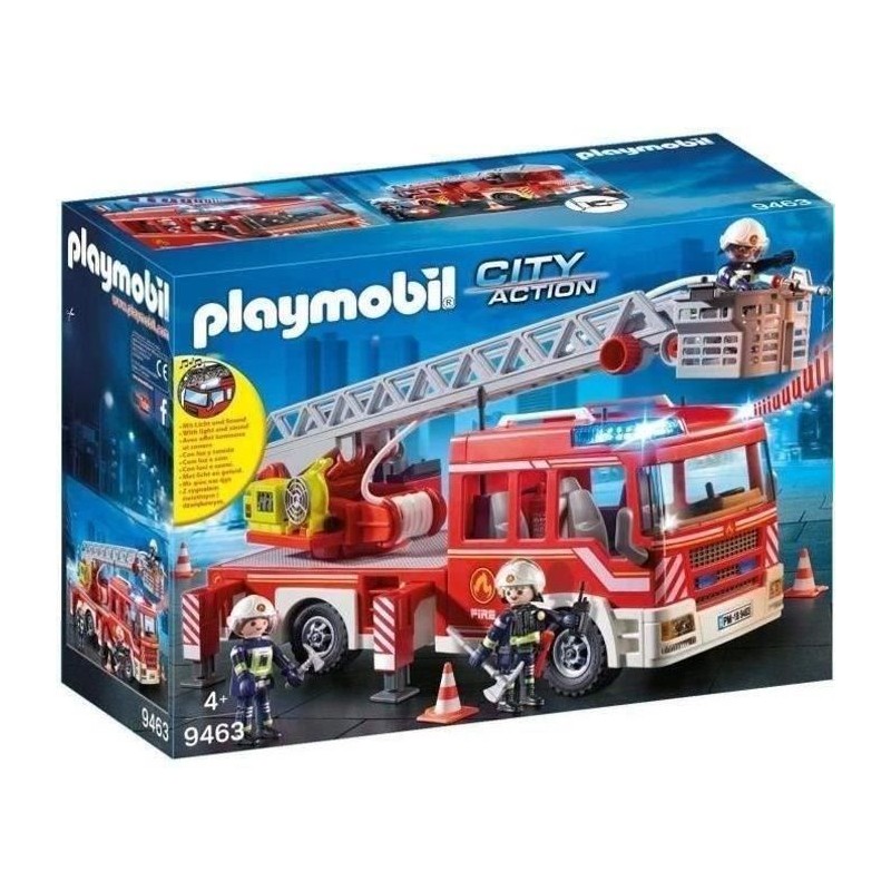 PLAYMOBIL 9463 Camion de pompiers, Avec échelle pivotante, City Actio PLAYMOBIL 9463 Camion de pompiers, Avec échelle pivotante, City Actio