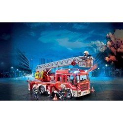 PLAYMOBIL 9463 Camion de pompiers, Avec échelle pivotante, City Actio