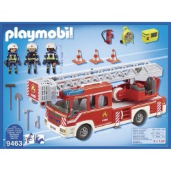 PLAYMOBIL 9463 Camion de pompiers, Avec échelle pivotante, City Actio