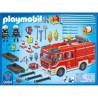 PLAYMOBIL 9464 Fourgon d'intervention des pompiers jaune avec canon a