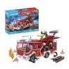 PLAYMOBIL 9464 Fourgon d'intervention des pompiers jaune avec canon a