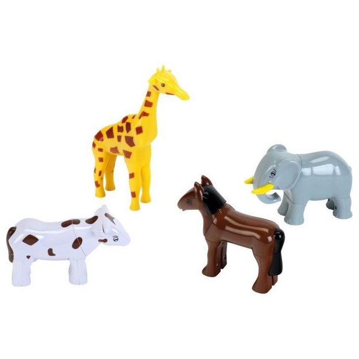 Animaux magnétiques - KLEIN - 0071 - 4 grands animaux Funny Puzzle, sachet - 16 pieces - Des 12 mois
