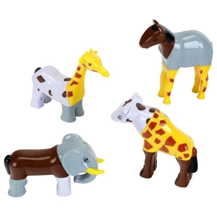 Animaux magnétiques - KLEIN - 0071 - 4 grands animaux Funny Puzzle, sachet - 16 pieces - Des 12 mois