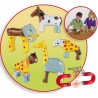 Animaux magnétiques - KLEIN - 0071 - 4 grands animaux Funny Puzzle, s