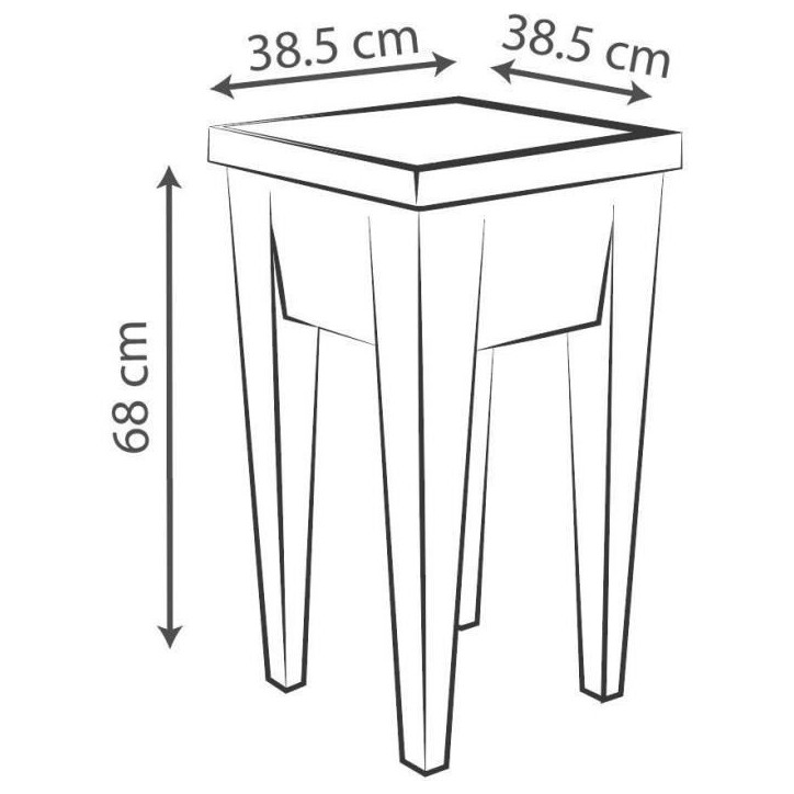 EDA Espace Potager Veg&Table URBAN - L38,5 x P38,5 x H68 cm - 4 bouchons d'évacuation - Anthracite EDA Espace Potager Veg&Table URBAN - L38,5 x P38,5 x H68 cm - 4 bouchons d'évacuation - Anthracite