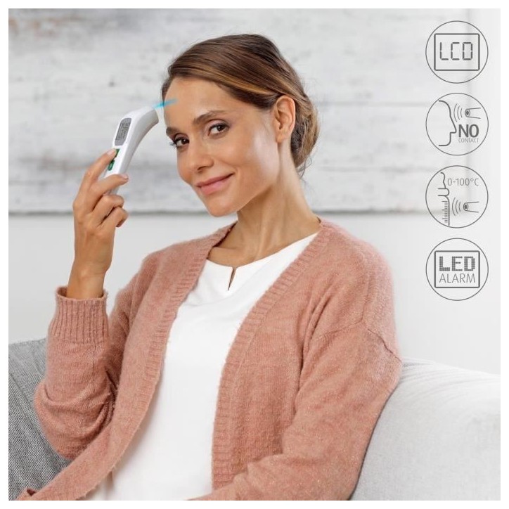 Thermometre - MEDISANA - TM 760 - Sans contact - Mesure précise viseur LED - Signal sonore - Mémoires - Dispositif medical cer