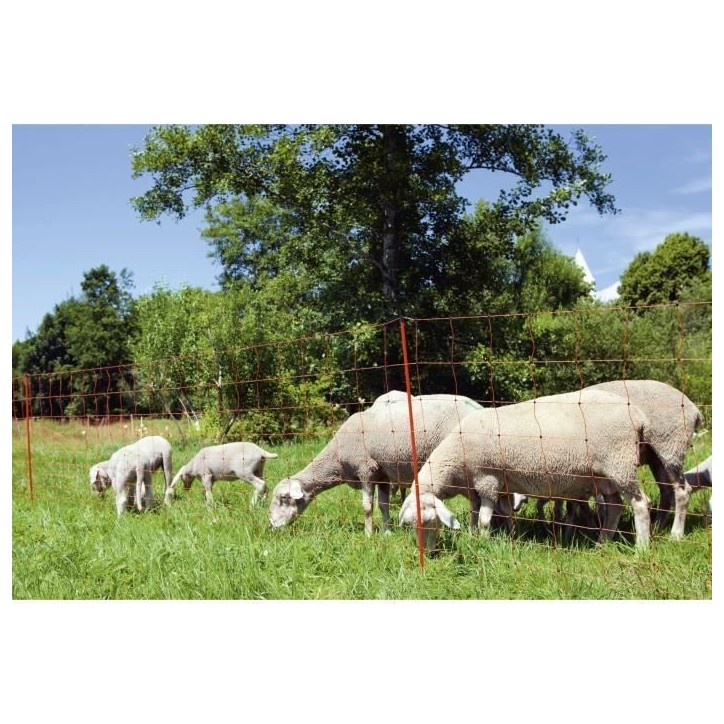 KERBL - Filet pour moutons OviNet électrifiable - Longueur 50 m - Hauteur 90 cm - 14 piquets KERBL - Filet pour moutons OviNet électrifiable - Longueur 50 m - Hauteur 90 cm - 14 piquets