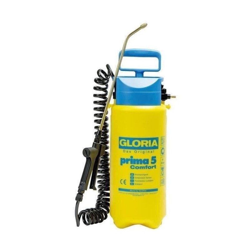Pulvérisateur a pression GLORIA Prima 5 Comfort - 5L, lance et buse l Pulvérisateur a pression GLORIA Prima 5 Comfort - 5L, lance et buse l