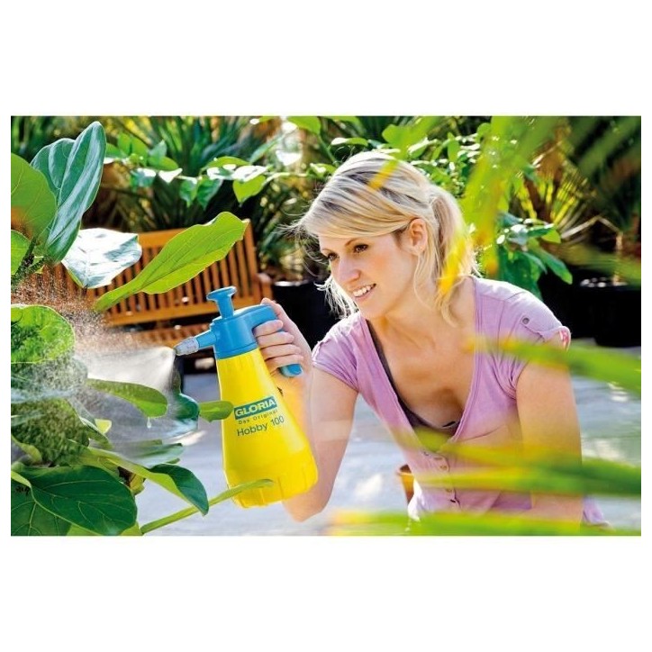Pulvérisateur a main 1L GLORIA Hobby 100 - Buse réglable, réservoir polyéthylene, 3 bars