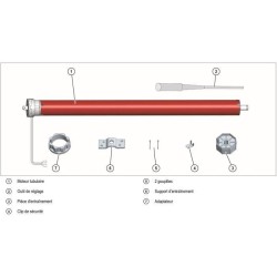Moteur filaire volet roulant RM10MM SUPERROLLO - SR20215 - Diametre 60