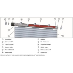 Moteur filaire volet roulant RM20MM SUPERROLLO - SR20225 -Diametre 60