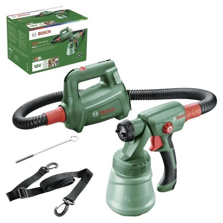 Pistolet a peinture Bosch - EasySpray 18V-100 - Sans fil - Vert - 0,8 l