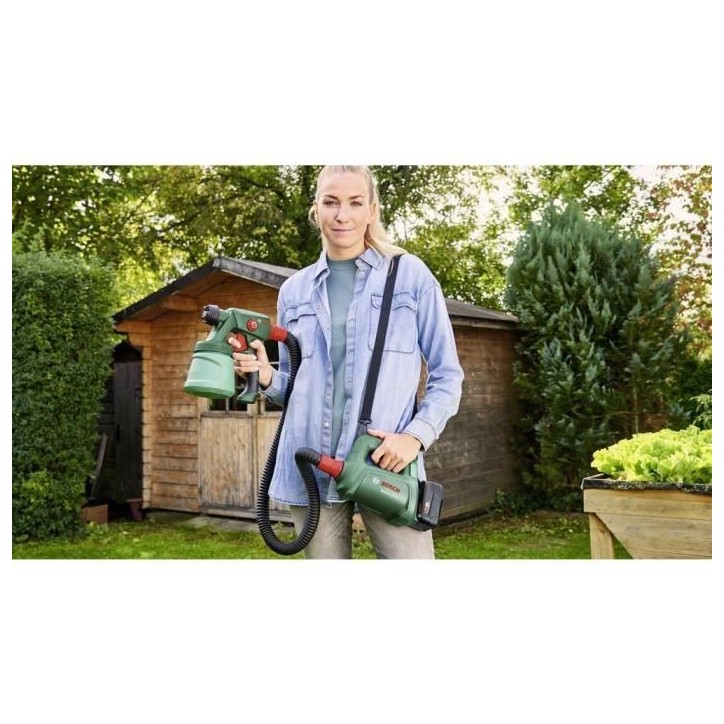 Pistolet a peinture Bosch - EasySpray 18V-100 - Sans fil - Vert - 0,8 l
