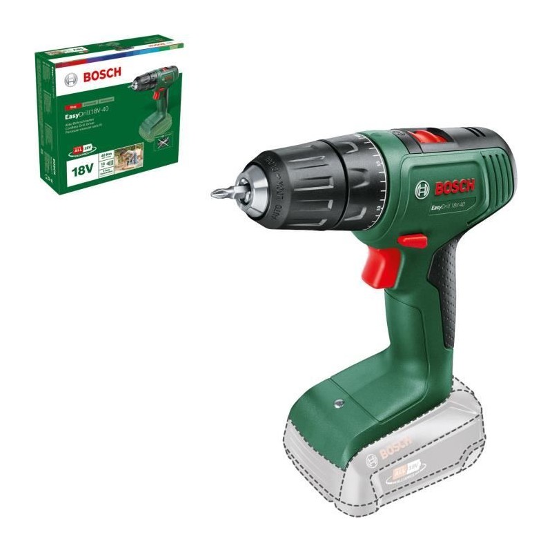 Perceuse visseuse - Bosch - EasyDrill 18V-40 - Sans batterie - Mandrin Perceuse visseuse - Bosch - EasyDrill 18V-40 - Sans batterie - Mandrin