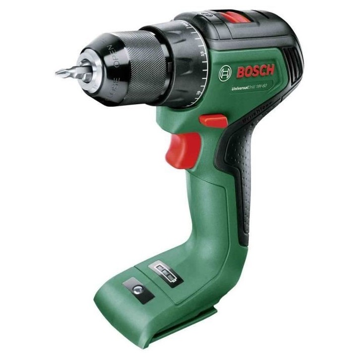 Perceuse Visseuse - UniversalDrill - 18V - Sans fil - 2 vitesses - Mandrin 13 mm Perceuse Visseuse - UniversalDrill - 18V - Sans fil - 2 vitesses - Mandrin 13 mm