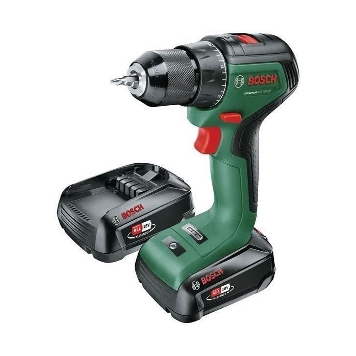 Perceuse Visseuse UniversalDrill 18V-60 (2x 2,0Ah) + AL 18V-20 Perceuse Visseuse UniversalDrill 18V-60 (2x 2,0Ah) + AL 18V-20