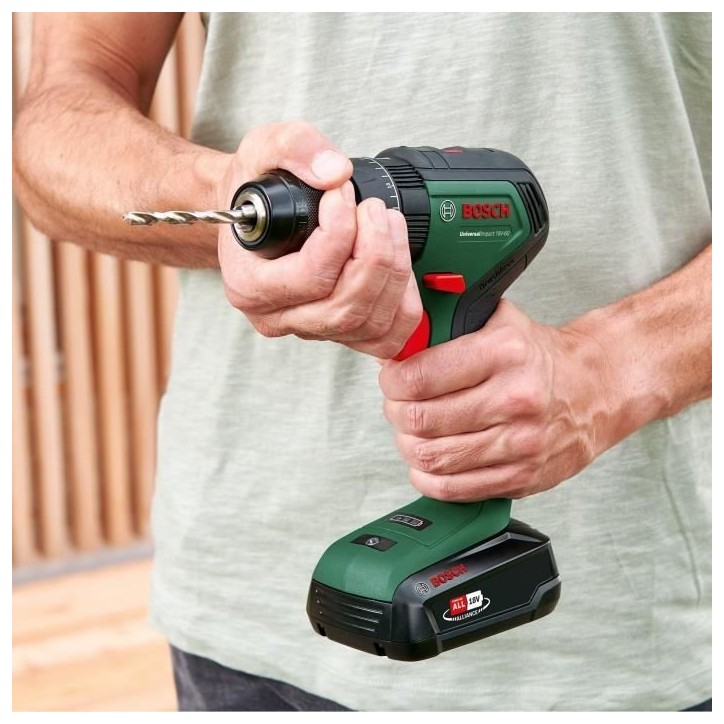 Perceuse visseuse Bosch UniversalImpact 18V60 Brushless (+2xbatteries 2,0Ah) + chargeur AL 18V-20 - 06039D7102 Perceuse visseuse Bosch UniversalImpact 18V60 Brushless (+2xbatteries 2,0Ah) + chargeur AL 18V-20 - 06039D7102