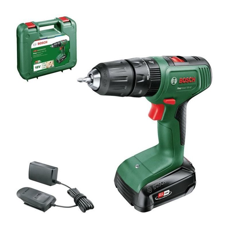 Perceuse visseuse a percussion Bosch EasyImpact 18V40 + (1xbatterie 2, Perceuse visseuse a percussion Bosch EasyImpact 18V40 + (1xbatterie 2,