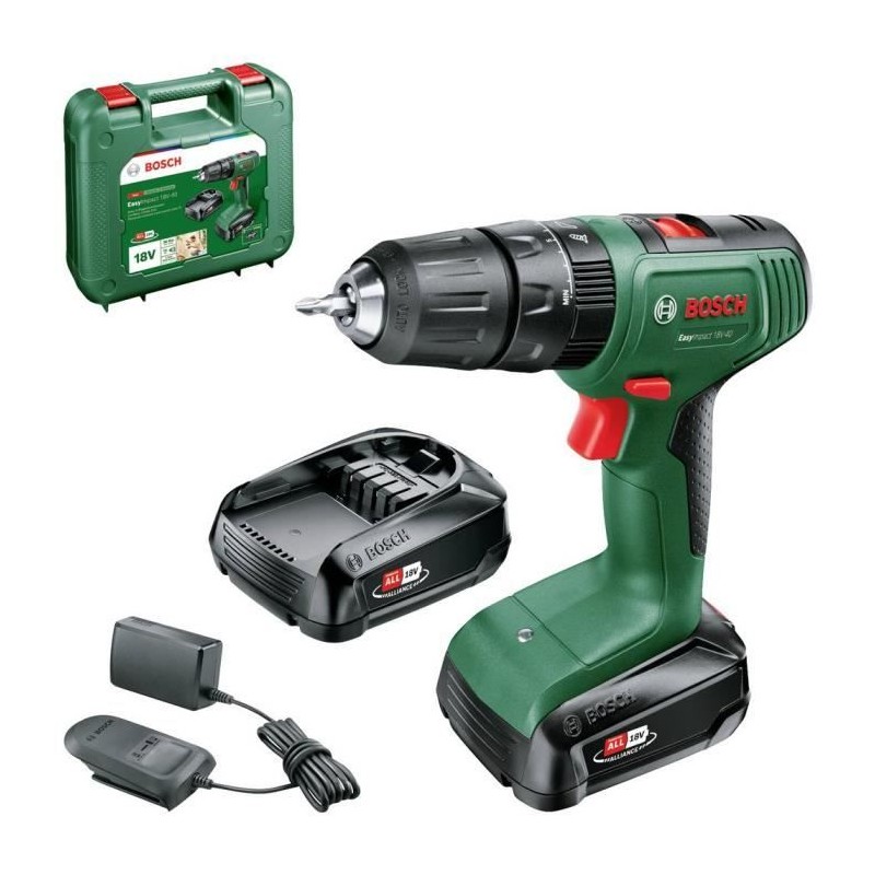 Perceuse visseuse a percussion Bosch EasyImpact 18V40 + (2xbatterie 2, Perceuse visseuse a percussion Bosch EasyImpact 18V40 + (2xbatterie 2,