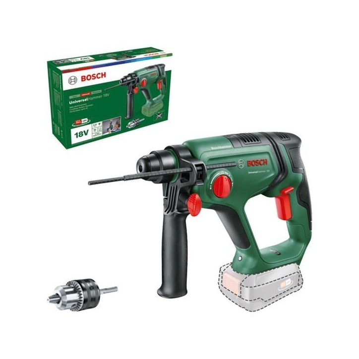 Perforateur UniversalHammer 18V (seul) + SRE Adapterbohrfutter