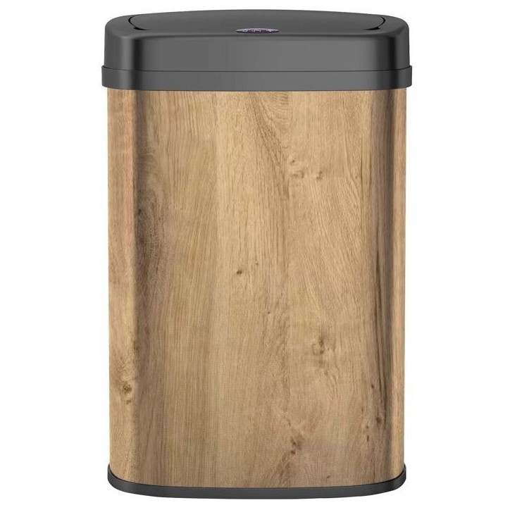 Poubelle de cuisine automatique - MAJESTIC - KITCHEN MOVE - 58 L - Bois - Acier inox avec cerclage