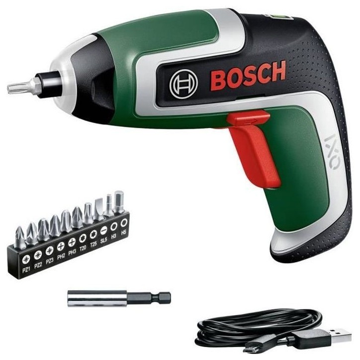 Visseuse sans fil Bosch IXO 7 avec 10 embouts et boite de rangement