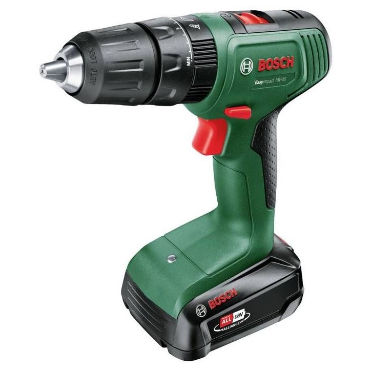 Perceuse-visseuse a percussion sans fil Bosch Home and Garden 06039D810D 18 V 1.5 Ah Li-Ion + 2 batteries, + chargeur, Perceuse-visseuse a percussion sans fil Bosch Home and Garden 06039D810D 18 V 1.5 Ah Li-Ion + 2 batteries, + chargeur,