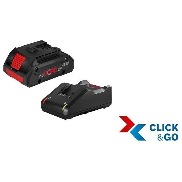 Set batterie Bosch Professional ProCORE 18V 4,0Ah + Chargeur GAL 18V-40 - 1600A01U7U