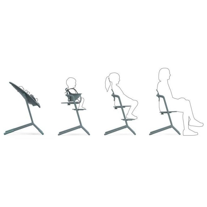 CYBEX- Chaise Haute Evolutive et Réglable Lemo 2 - Stone Blue